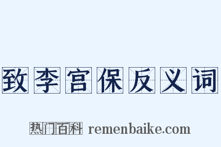 致李宫保反义词是什么意思的图片